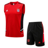 22-23 Bayern Red Tank top and shorts suit #D705