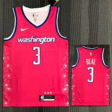 21-22 Wizards BEAL #3 Pink Red City Edition Top Quality Hot Pressing NBA Jersey