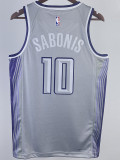 22-23 Kings SABONIS #10 Grey City Edition Top Quality Hot Pressing NBA Jersey
