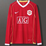 2006-2007 Man Utd Home long sleeve Retro soccer jersey (长袖)