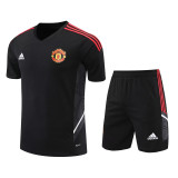 22-23 Man Utd Black Training Short Suit