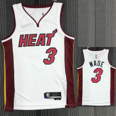 21-22 Heat WADE #3 White 75th Anniversary Top Quality Hot Pressing NBA Jersey
