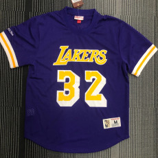 Lakers JOHNSON # 32 Purple MitchellNess Retro Jerseys