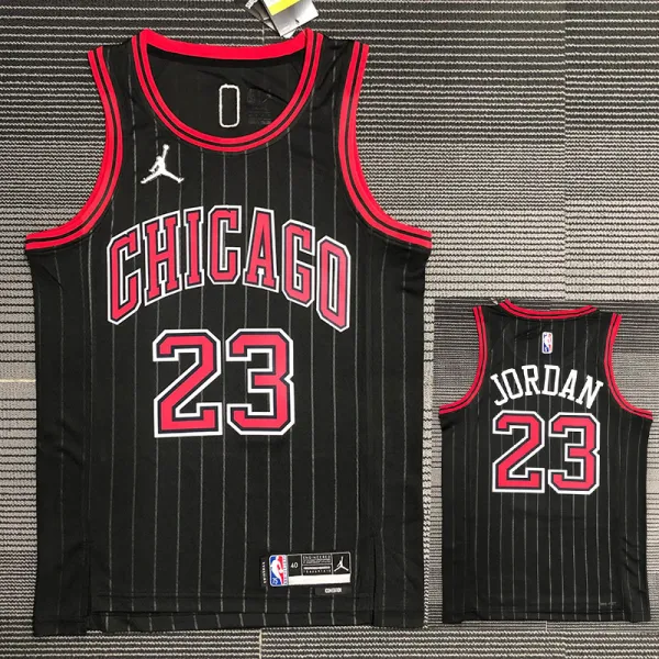 21-22 Bulls JORDAN #23 Black Trapeze Edition Top Quality Hot Pressing NBA Jersey