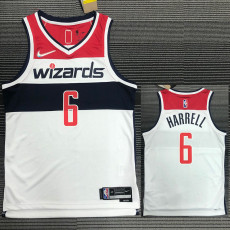 21-22 Wizards HARRELL #6 White 75th Anniversary Top Quality Hot Pressing NBA Jersey