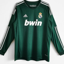 2012-2013 RMA Away Green Long Sleeve Retro Soccer Jersey (长袖)