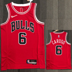 21-22 Bulls CARUSO #6 Red 75th Anniversary Top Quality Hot Pressing NBA Jersey