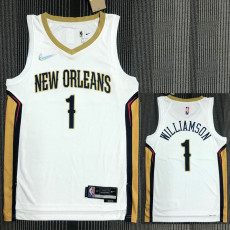 21-22 Pelicans WILLIAMSON #1 White 75th Anniversary Top Quality Hot Pressing NBA Jersey