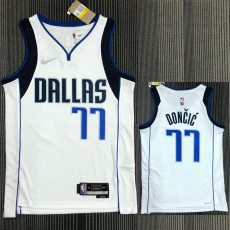 21-22 Dallas DONCIC #77 White 75th Anniversary Top Quality Hot Pressing NBA Jersey