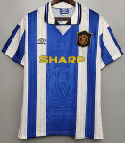 1994-1996 Man Utd Away Blue Retro Soccer Jersey