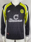 1995-1996 Dortmund Away Black Long Sleeve Retro Soccer Jersey(长袖)