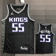 21-22 Kings WILLIAMS #55 Black Trapeze Edition Top Quality Hot Pressing NBA Jersey