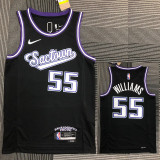 21-22 Kings WILLIAMS #55 Black City Edition Top Quality Hot Pressing NBA Jersey