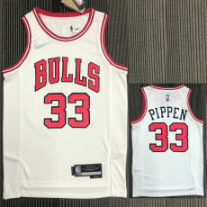 21-22 Bulls PIPPEN #33 White 75th Anniversary Top Quality Hot Pressing NBA Jersey