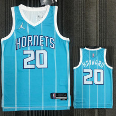 21-22 Hornets HAYWARD #20 Blue 75th Anniversary Top Quality Hot Pressing NBA Jersey