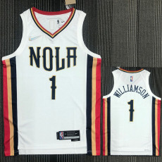 21-22 Pelicans WILLIAMSON #1 White City Edition Top Quality Hot Pressing NBA Jersey