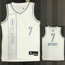21-22 OKC ANTHONY #7 White City Edition Top Quality Hot Pressing NBA Jersey