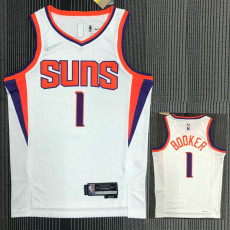 21-22 Suns BOOKER #1 White 75th Anniversary Top Quality Hot Pressing NBA Jersey