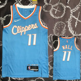 21-22 CLIPPERS WALL #11 Blue 75th Anniversary City Edition Top Quality Hot Pressing NBA Jersey