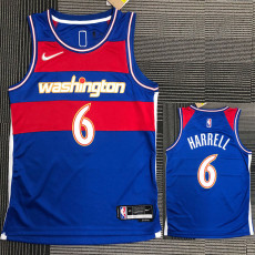 21-22 Wizards HARRELL #6 Blue City Edition Top Quality Hot Pressing NBA Jersey