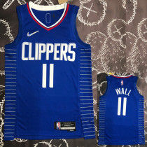 21-22 CLIPPERS WALL #11 Blue 75th Anniversary Top Quality Hot Pressing NBA Jersey