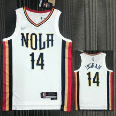 21-22 Pelicans INGRAM #14 White City Edition Top Quality Hot Pressing NBA Jersey