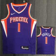 21-22 Suns BOOKER #1 Purple 75th Anniversary Top Quality Hot Pressing NBA Jersey