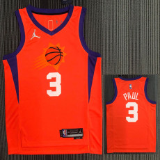 21-22 Suns PAUL #3 Orange 75th Anniversary Trapeze Edition Top Quality Hot Pressing NBA Jersey