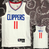 21-22 CLIPPERS WALL #11 White 75th Anniversary Top Quality Hot Pressing NBA Jersey