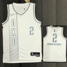 21-22 OKC GILGEOUS-ALEXANDER #2 White City Edition Top Quality Hot Pressing NBA Jersey