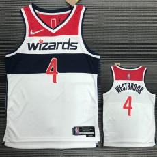 21-22 Wizards WESTBROOK #4 White 75th Anniversary Top Quality Hot Pressing NBA Jersey