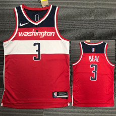 21-22 Wizards BEAL #3 Red 75th Anniversary Top Quality Hot Pressing NBA Jersey