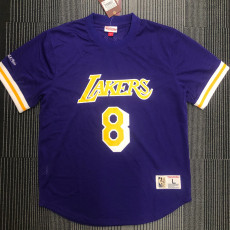 Lakers BRYANT # 8 Purple MitchellNess Retro Jerseys