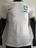 22-23 Brazil White Special Edition Player Version Soccer Jersey (绿袖边)