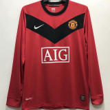 2009-2010 Man Utd Home Long Sleeve Retro Soccer Jersey (长袖)