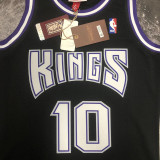 2001 Kings BIBBY #10 Black Retro Top Quality Hot Pressing NBA Jersey