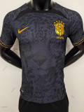 22-23 Brazil Black Grey Player Version Soccer Jersey (豹头版)