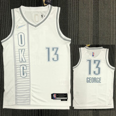 21-22 OKC GEORGE #13 White City Edition Top Quality Hot Pressing NBA Jersey