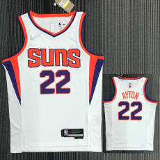 21-22 Suns AYTON #22 White 75th Anniversary Top Quality Hot Pressing NBA Jersey
