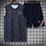 22-23 PSG Royal blue Tank top and shorts suit(红标)