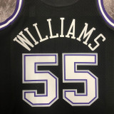 2001 Kings WILLIAMS #55 Black Retro Top Quality Hot Pressing NBA Jersey