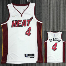 21-22 Heat OLADIPO #4 White 75th Anniversary Top Quality Hot Pressing NBA Jersey