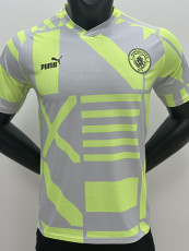 2023 Man City Grey Green Player Version Training Shirts