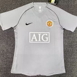 2007-2008 Man Utd Grey GoalKeeper Retro Soccer Jersey (长袖)