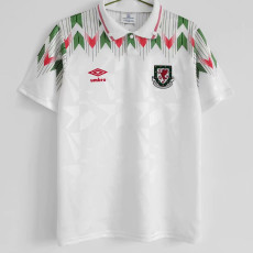 1990-1992 Wales Away White Retro Soccer Jersey
