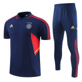 23-24 Ajax Blue Red Polo Tracksuit