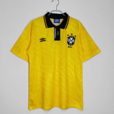 1991-1993 Brazil Home Soccer Jersey