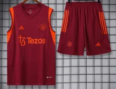 23-24 Man Utd Red Tank top and shorts suit