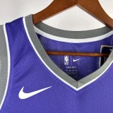 22-23 KINGS SABONIS #10 Purple Away Top Quality Hot Pressing NBA Jersey(V领）