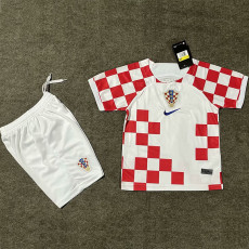 22-23 Croatia Home World Cup Kids Soccer Jersey